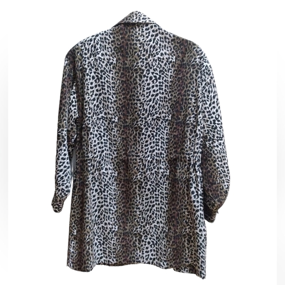Aquarium Age Jacket Womens Size OSFM Leopard Print Long Length - Picture 2 of 12